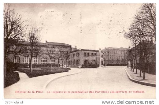 Paris - Hôpital De La Pitié - La Lingerie Et La Perspective Des Pavillons Des Services De Malades - Santé, Hôpitaux