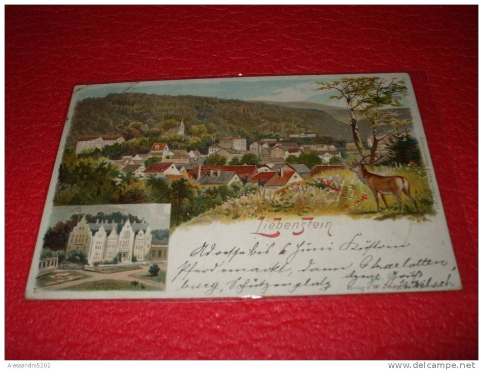 Ak Liebestein - Schloss Altenstein Type Gruss 1899  Litho+++rare - Lobenstein