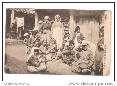 18860) Cartolina DI DURRES-ALBANIA-KUJTIM NGA SHQYPENIA-  Luoghi E Persone Del Posto - Albanien