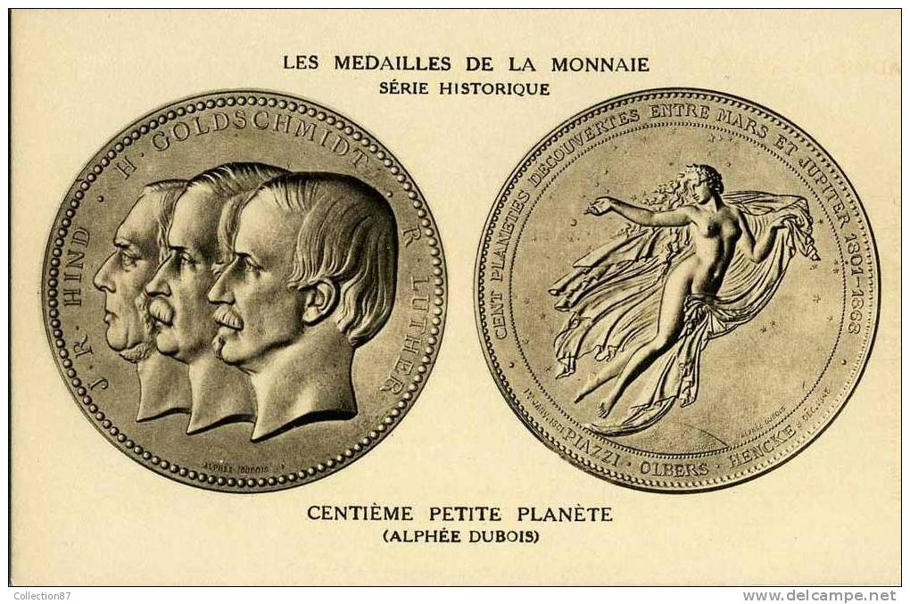 LES MEDAILLES De La MONNAIE - 100 PLANETES Entre MARS Et JUPITER - HIND-GOLDSHMIDT-LUTHER - FEMME NUE Par ALPHEE DUBOIS - Monnaies (représentations)