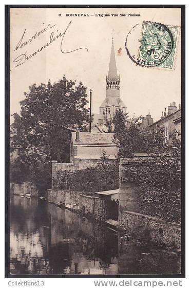 EURE ET LOIR - Bonneval - L'église Vue Des Fossés - Bonneval