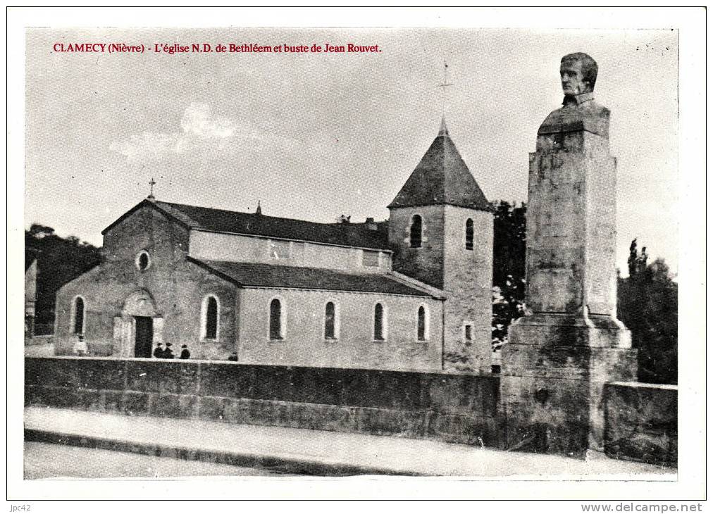 L´Eglise Notre Dame De Bethlée:m Et Buste De Jean Rouvet - Corbigny