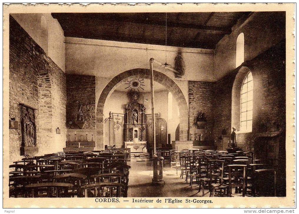 81 : Cordes : Intérieur De L´Eglise St-Georges ( Cpsm ) - Cordes