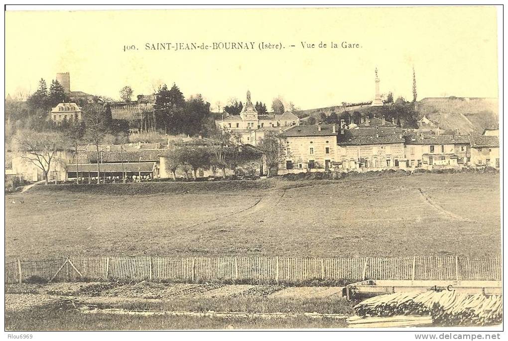 RARE CARTE POSTALE  SAINT JEAN DE BOURNAY   VUE DE LA GARE - La Tour-du-Pin