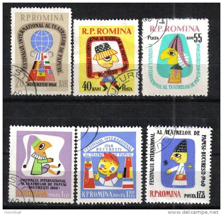 Rumänien; 1960; Michel 1907/12 O; Marionetten - Puppets
