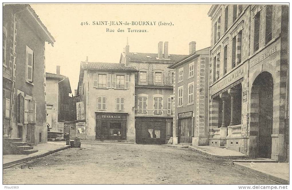 RARE CARTE POSTALE      SAINT JEAN DE BOURNAY  ISERE   RUE DES TERREAUX - Saint-Jean-de-Bournay