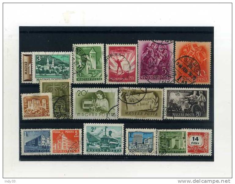 - ENSEMBLE DE TIMBRES DE HONGRIE. - Collections