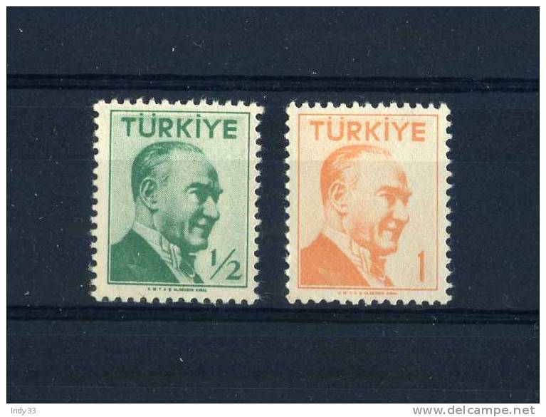 - TIMBRES DE TURQUIE DE 1956 NEUFS SANS CHARNIERE - Ungebraucht