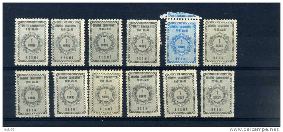 - ENSEMBLE DE TIMBRES DE SERVICE . NEUFS AVEC OU SANS CHARNIERE - Timbres De Service