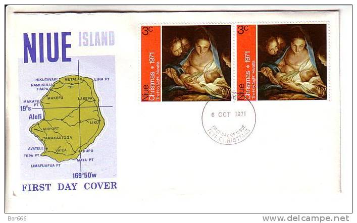 GOOD NIUE FDC 1971 - Christmas - Niue