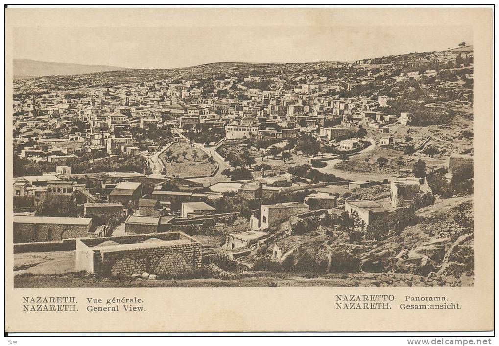 PALESTINA 1918~   NAZARETH, PANORAMA DELLA CITTÀ - Palestine