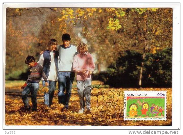 GOOD AUSTRALIA Maximum Card 1994 - International Year Of The Family (back Side Faulty) - Maximumkaarten