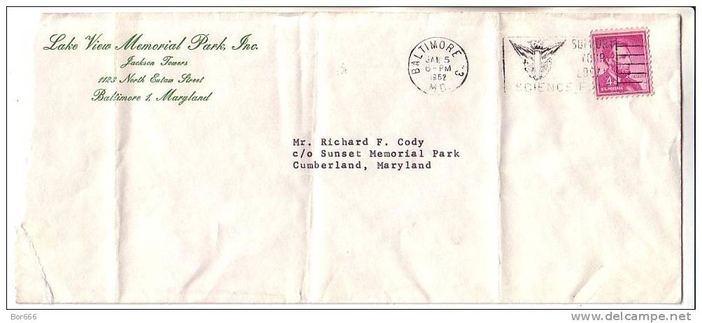 GOOD USA Postal Cover 1962 - Nice Stamped: Lincoln - Covers & Documents