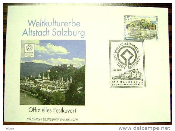 1997 AUSTRIA COVER SALZBURG UNESCO PROTECTION - UNESCO