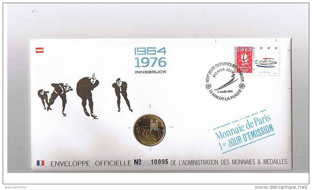 Jeux Olympiques D´Albertville.Innsbruck 1964/1976 - Coins