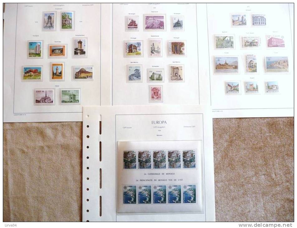 EUROPA 1978- ANNEE COMPLETE : 65 Valeurs- TIMBRES NEUFS ** LUXE- COTE : 260e - 1978