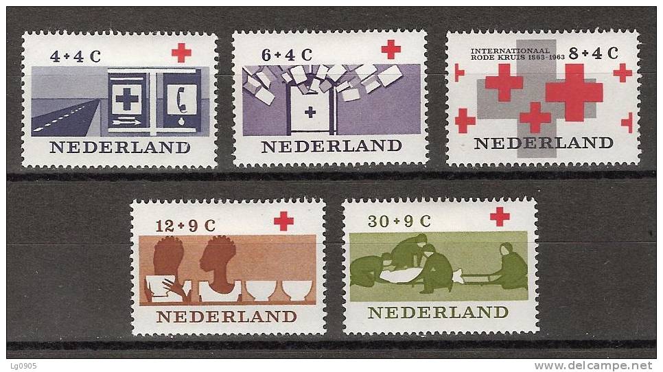 Netherlands Nederland Pays Bas Niederlande Holanda 795-799 MNH; Rode Kruis, Croix Rouge, Cruz Roja, Red Cross - Red Cross