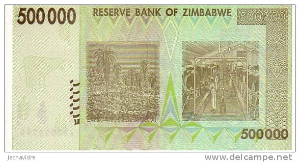 ZIMBABWE   500 000 Dollars  Emission De 2008     ***** BILLET  NEUF ***** - Zimbabwe