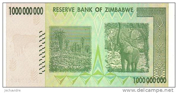 ZIMBABWE  1 Billion Dollars  Emission De 2008     ***** BILLET  NEUF ***** - Simbabwe