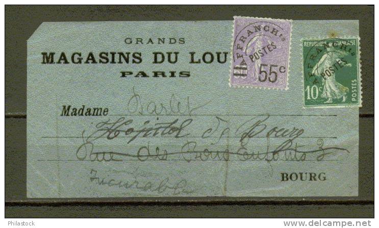 FRANCE PREO N° 47 + 51 Obl. Sur Document Magasins Du Louvre - 1893-1947