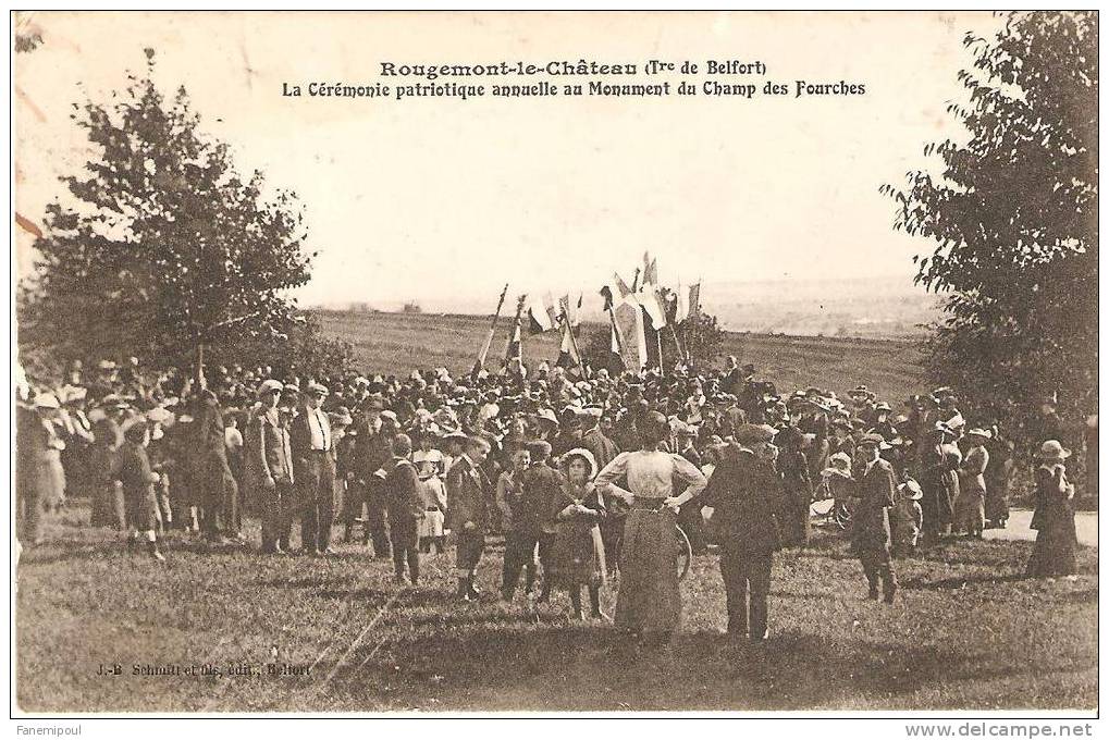 ROUGEMONT-LE-CHÂTEAU .  La Cérémonie Patriotique Annuelle Au Monument Du Champ Des Fourches - Rougemont-le-Château