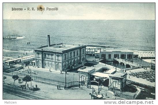 ITALIE-ref 545- Livorno - R R Bagni Pancaldi  - Carte Bon Etat - Livorno