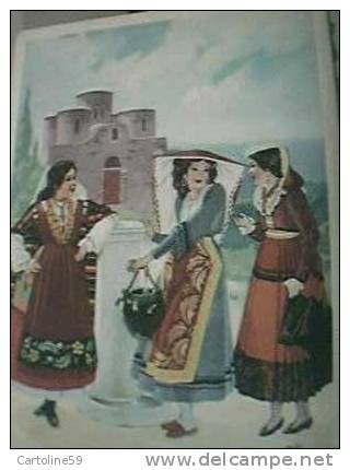 COSTUMI CALABRIA  RAGAZZE  CATANZARO COSENZA REGGIO ILLUSTRATA  N 1960 BR19099 - Costumi