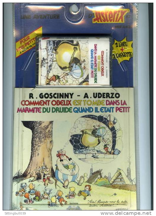 ASTERIX UNE AVENTURE D'ASTERIX ET SES AMIS 1 LIVRE + 1 CASSETTE Ed. ALBERT RENE/GOSCINNY-UDERZO 1991 Scellé éditeur - Astérix