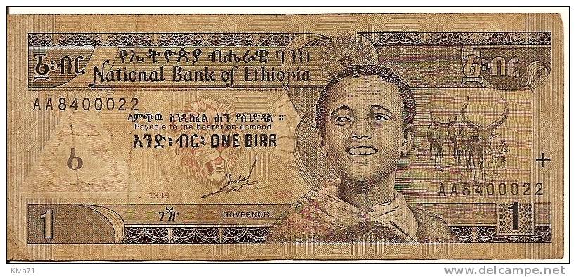 1 Birr  "ETHIOPIE"     Ble 28 - Etiopía