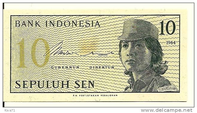 10 Sen  "INDONESIE"     Usagé - Indonésie