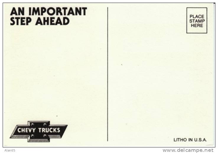 1981 Chevy Truck Advertisement Postcard, Van, Commercial Trucks - Transporter & LKW