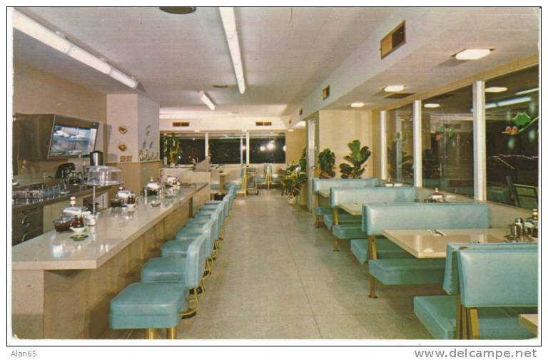 Perry's Ranch House Cafe, Tulare Ca, Lunch Counter 1950s/60s Restaurant Decor On Chrome 1969 Vintage Postcard - American Roadside