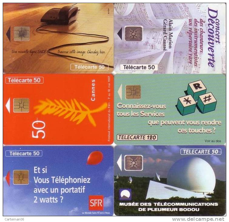 Télécarte - Lot De 6 Cartes Divers (voir Scan) - Sammlungen