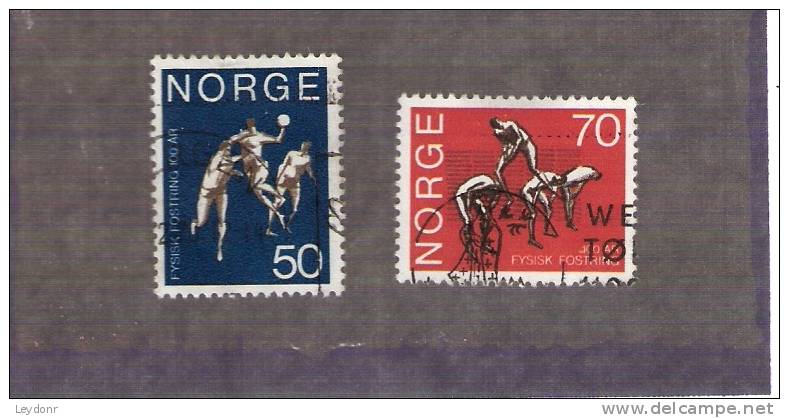 Norway - Norge - Central School For Gymnastics, Oslo, Centenary - Scott # 566-567 - Used Stamps