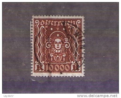 Austria - Osterreich - Symbols Of Art And Science - Scott # 298 - 10,000 Kronen - Gebraucht