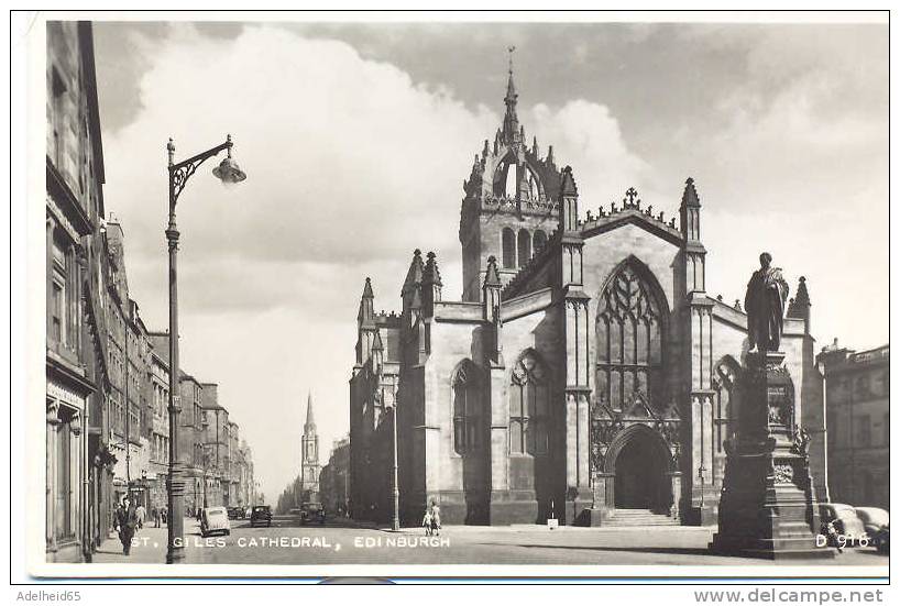 St Giles Cathedral, Edinburgh, Old Cars, "real Photograph", The Valentine - Midlothian/ Edinburgh