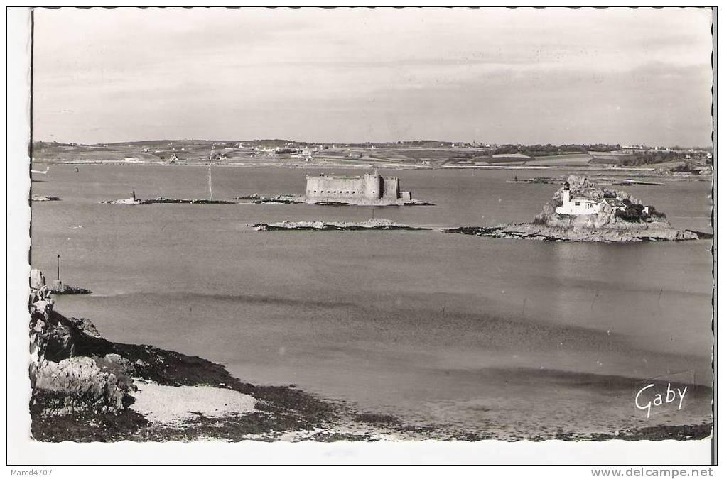 CARANTEC 29 Ile De Louêt Et Le Chateau Du Taureau Editions Artaud  Carte Dentelée Véritable Photo - Carantec