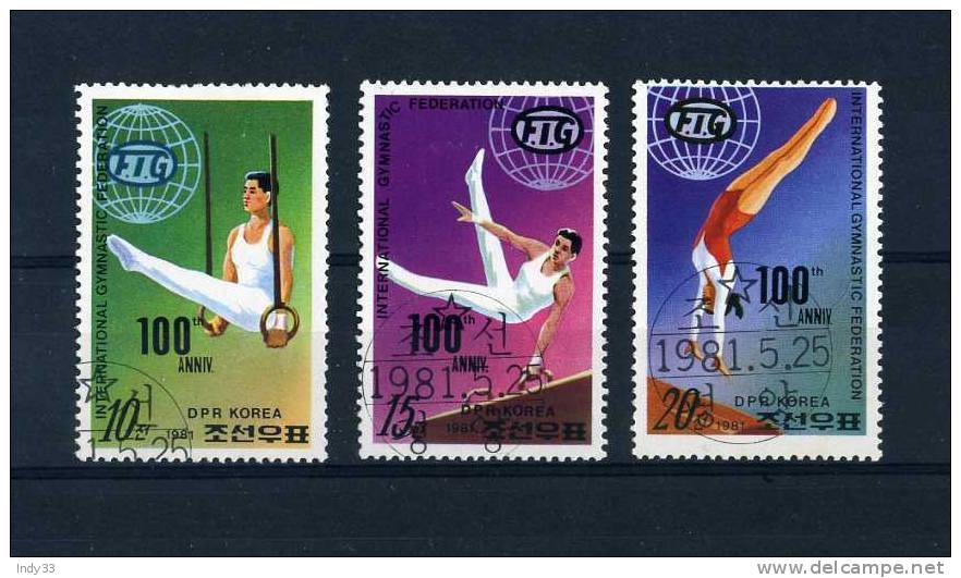 -  TIMBRES SUR LA GYMNASTIQUE . D.P.R. KOREA 1981 - Gymnastics