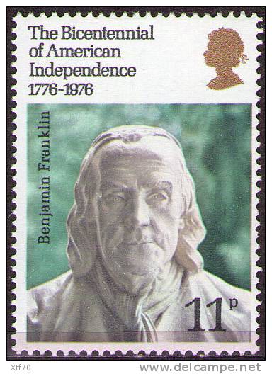 GREAT BRITAIN 1976 Bicentenary Of The American Revolution - Ungebraucht