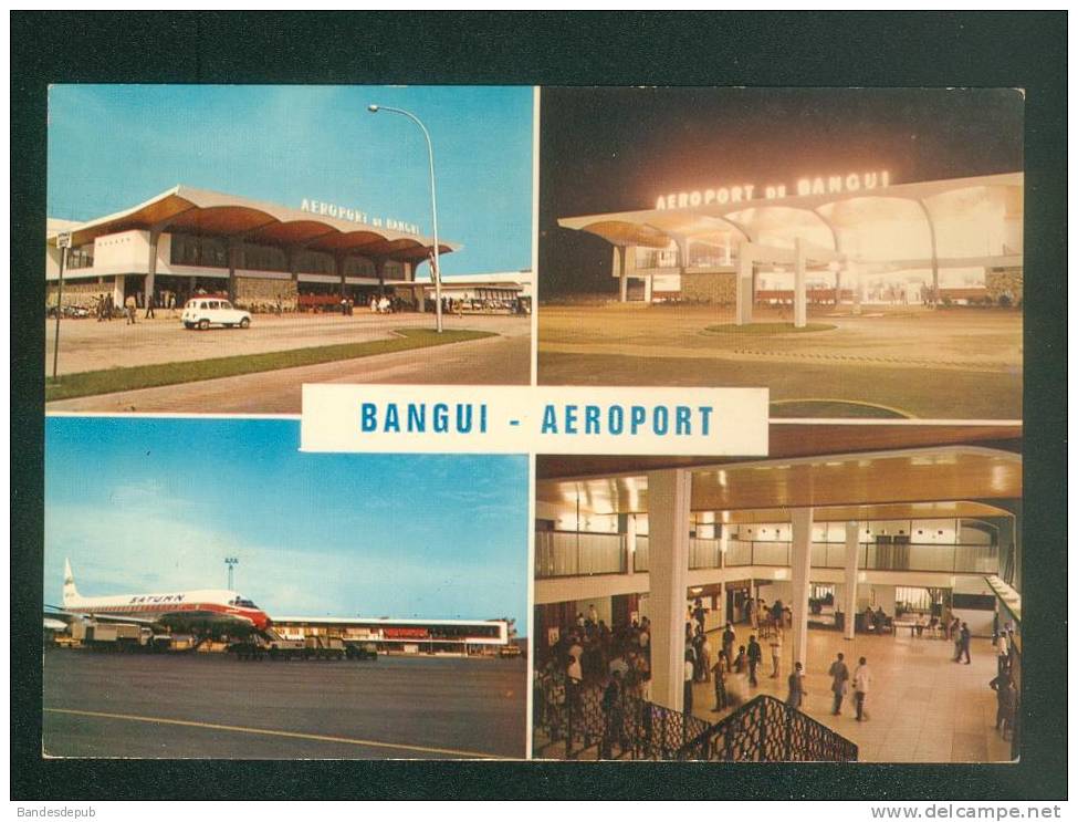 CPSM - République Centre Africaine Bangui - Aéroport ( Multivues Avion Saturn IRIS 5723) - Central African Republic