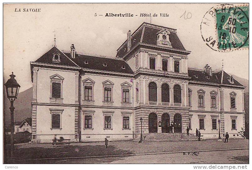 893  ALBERTVILLE   HOTEL DE VILLE  Circulée  1919 - Albertville