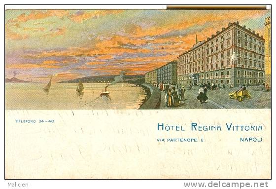 ITALIE-ref  44- Napoli - Hotel Regina Vittoria -  Carte Bon Etat - - Napoli