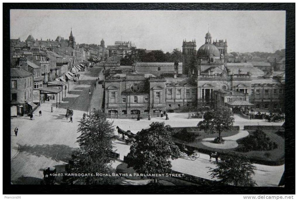 Harrogate - Royal Baths & Parliament Street - Horses - Unused - Not Written - - Harrogate