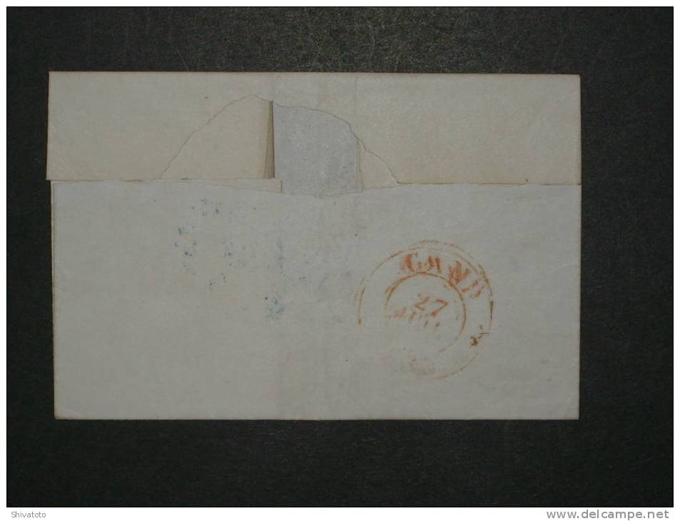 (627) Stampless Cover From Bruxelles To Gand 26/07/1834 - 1830-1849 (Independent Belgium)