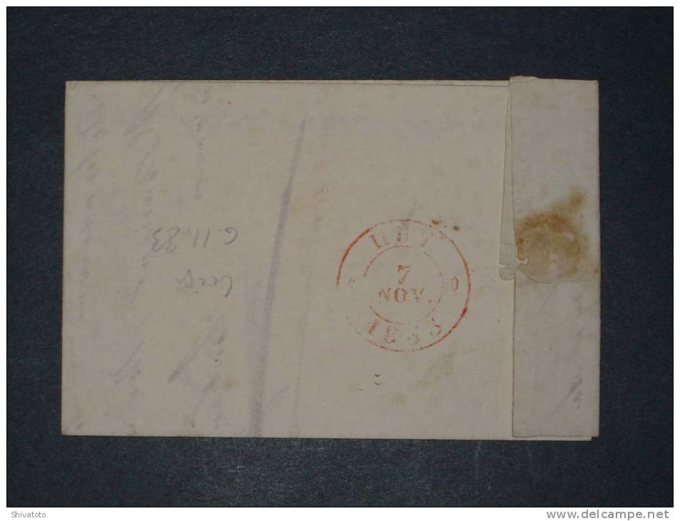 (628) Stampless Cover From Liege To Soliere 6/11/1833 - 1830-1849 (Independent Belgium)