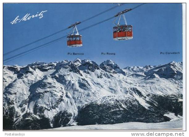 (CH71) ST. MORITZ . LUFTSEKKBAHN CORVIGLIA - PIZ NAIR. TELECABINE - Sankt Moritz