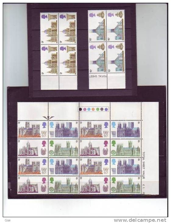 GRAN BRETAGNA 1969 - Yvert  563/8** (x4) -  Cattedrali - Unused Stamps