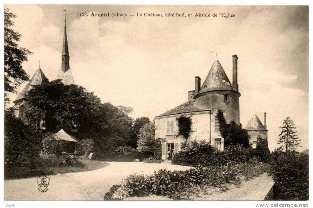 Argent (Cher). - Le Chateaux, Côté Sud, Et Abside De L'Eglise - Argent-sur-Sauldre