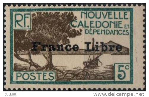 NOUVELLE-CALEDONIE Poste 199 * MH Surcharge FRANCE LIBRE Baie De La Pointe Des Palétuviers - Neufs