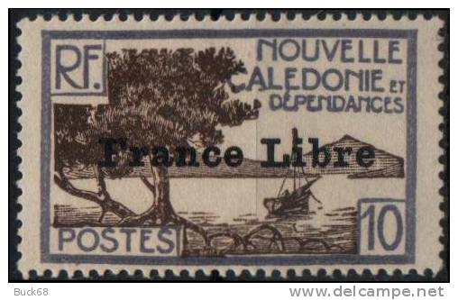 NOUVELLE-CALEDONIE Poste 200 * MH Surcharge FRANCE LIBRE Baie De La Pointe Des Palétuviers - Neufs